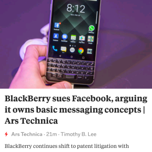 Bb sues fb