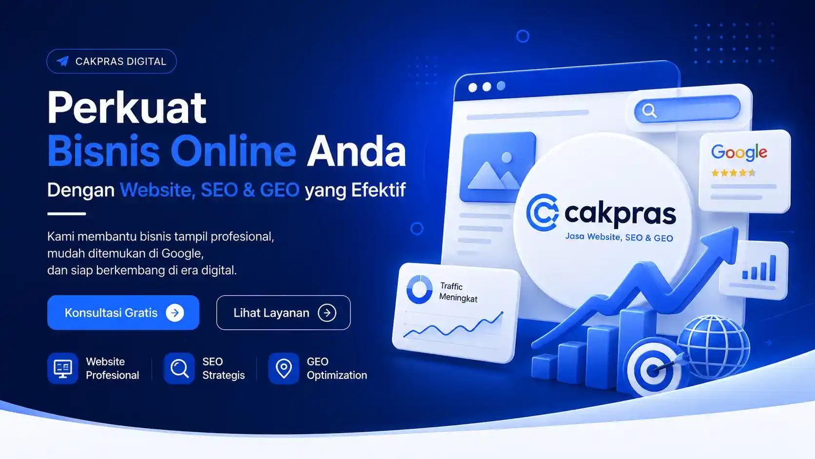 Jasa seo, geo, dan website cakpras