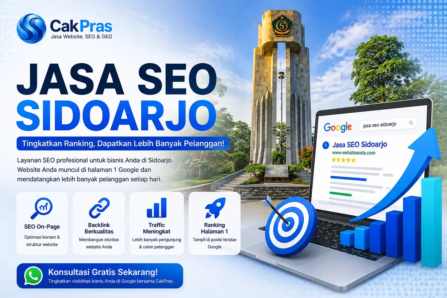 Jasa seo sidoarjo - cakpras, layanan seo dan geo untuk bisnis di sidoarjo