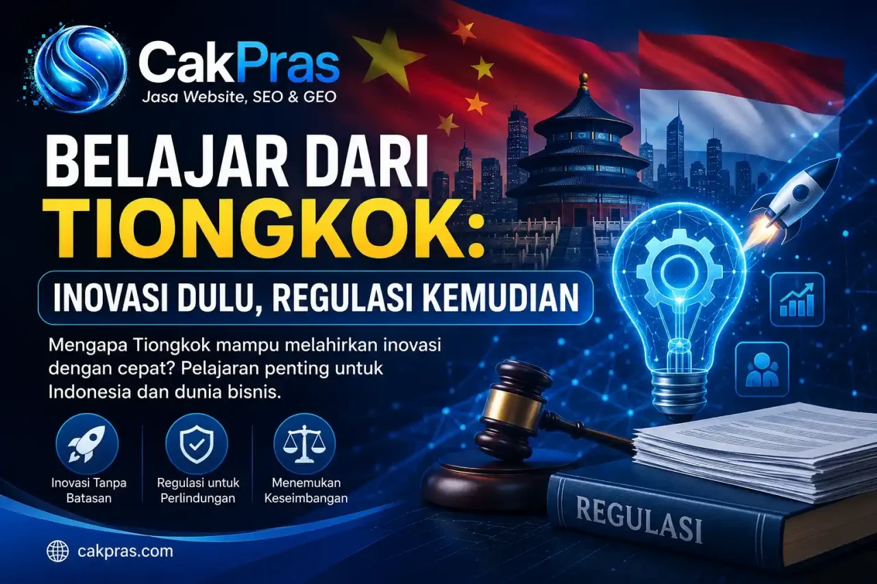 Belajar dari tiongkok: inovasi dulu, regulasi kemudian